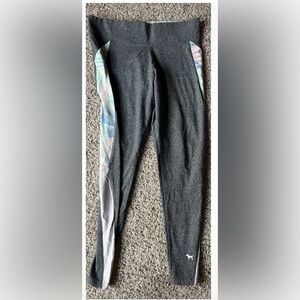 PINK Victoria's Secret Kids Gray Leggings with Pastel Side Panel
